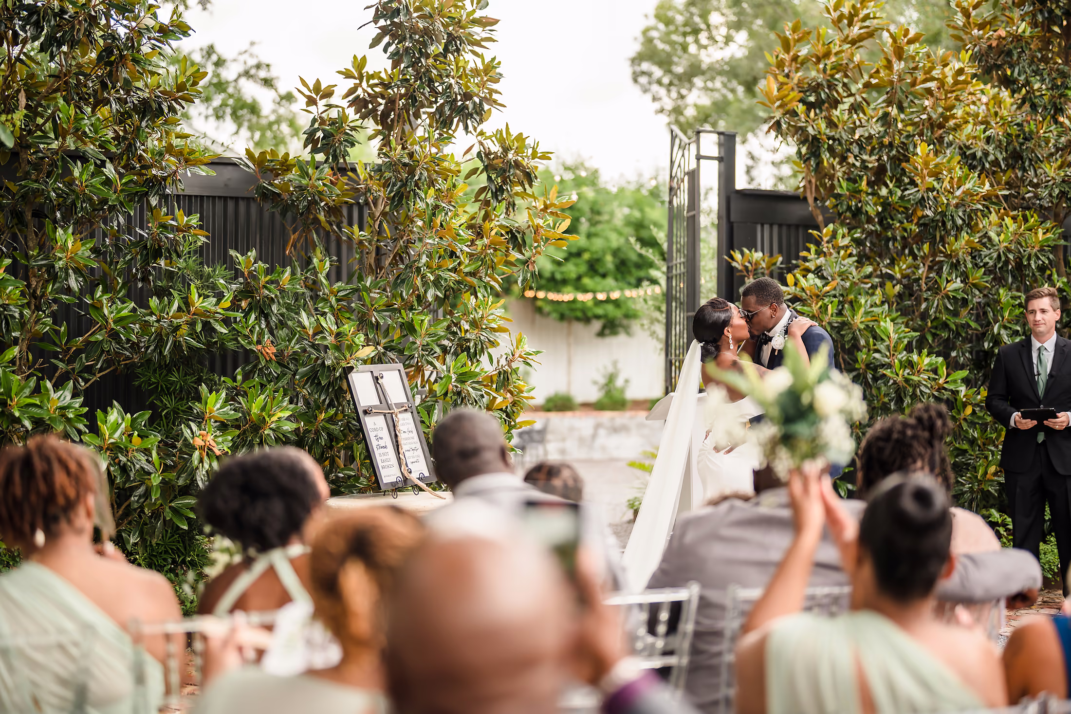 Outdoor reception among the greenery
