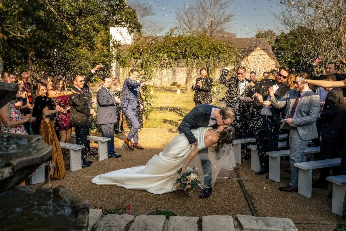 Outdoor ceremony among the autumn trees