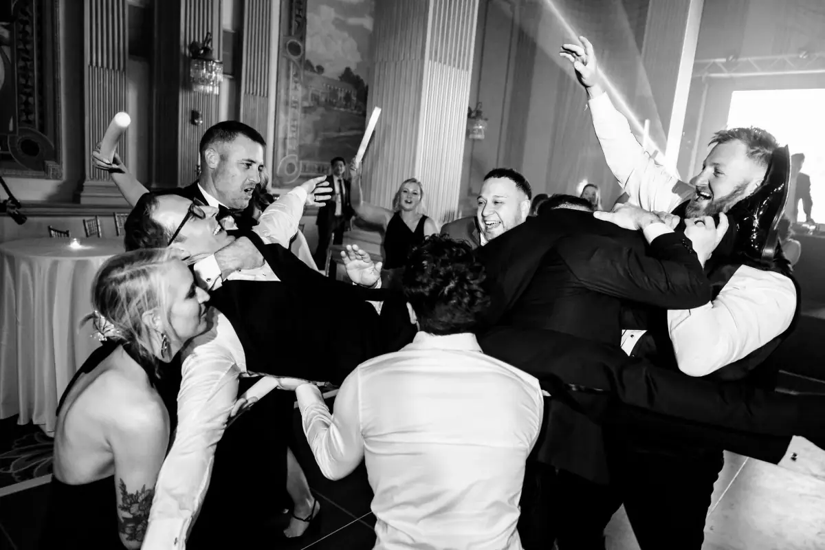 Black-and-white energy on the dance floor