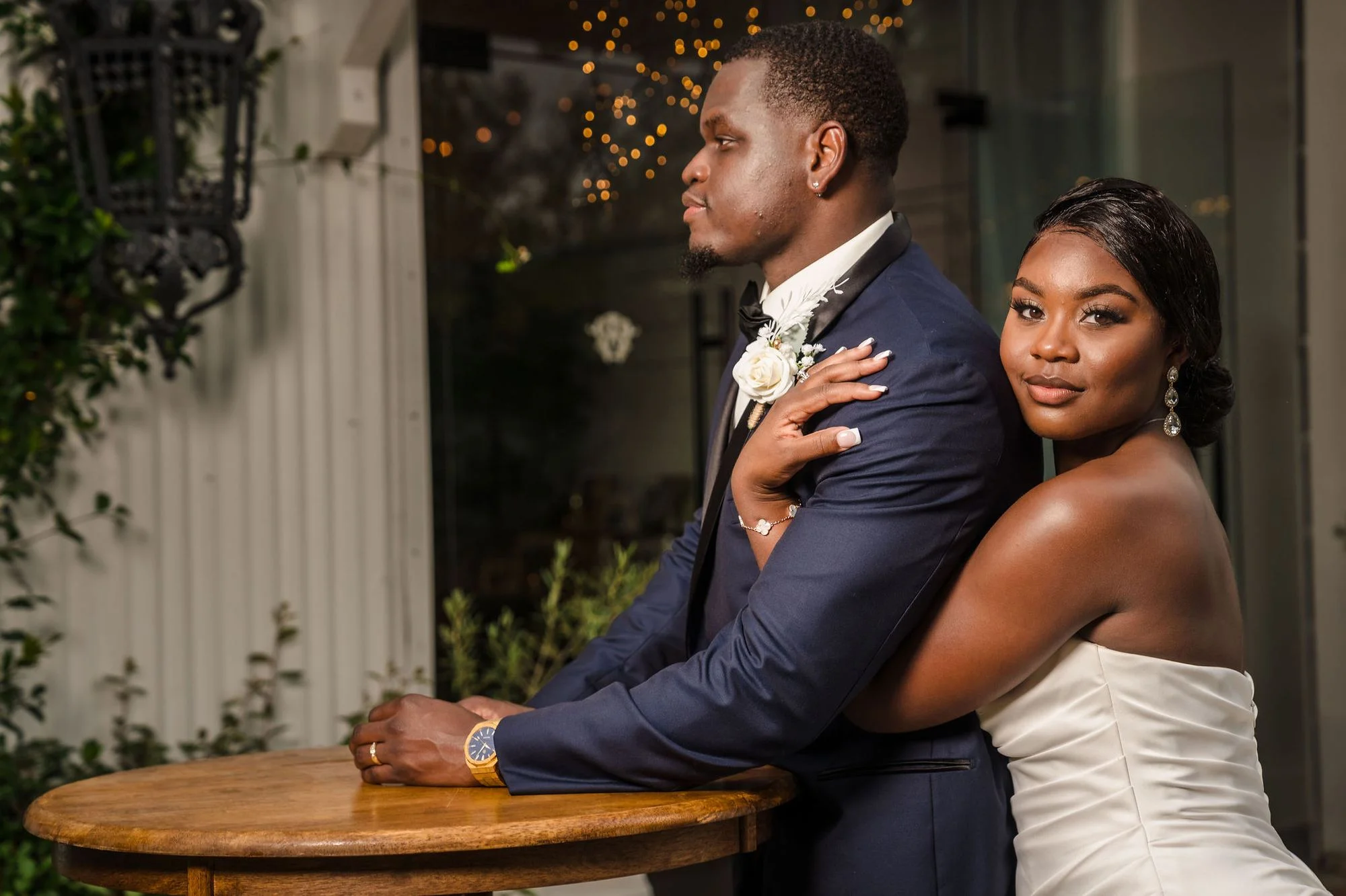 Couple sharing drinks at an intimate table