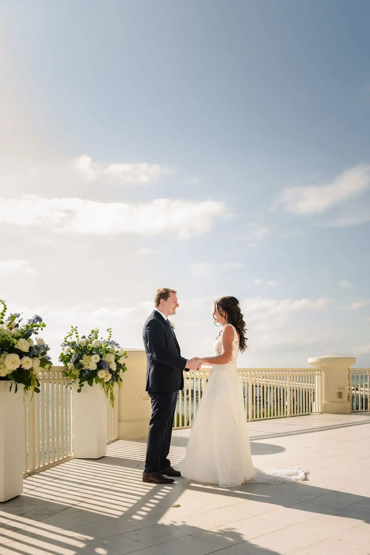 Couple on the rooftop terrace