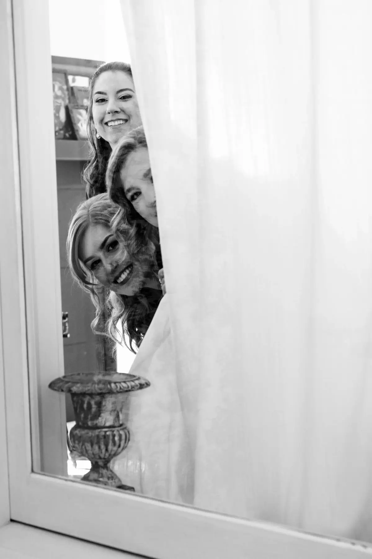 A quiet moment mirrored in the dressing-room glass